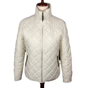 Polo Ralph Lauren Quilted Puffer Jacket Long Sleeve Full Zip Preppy Size Large